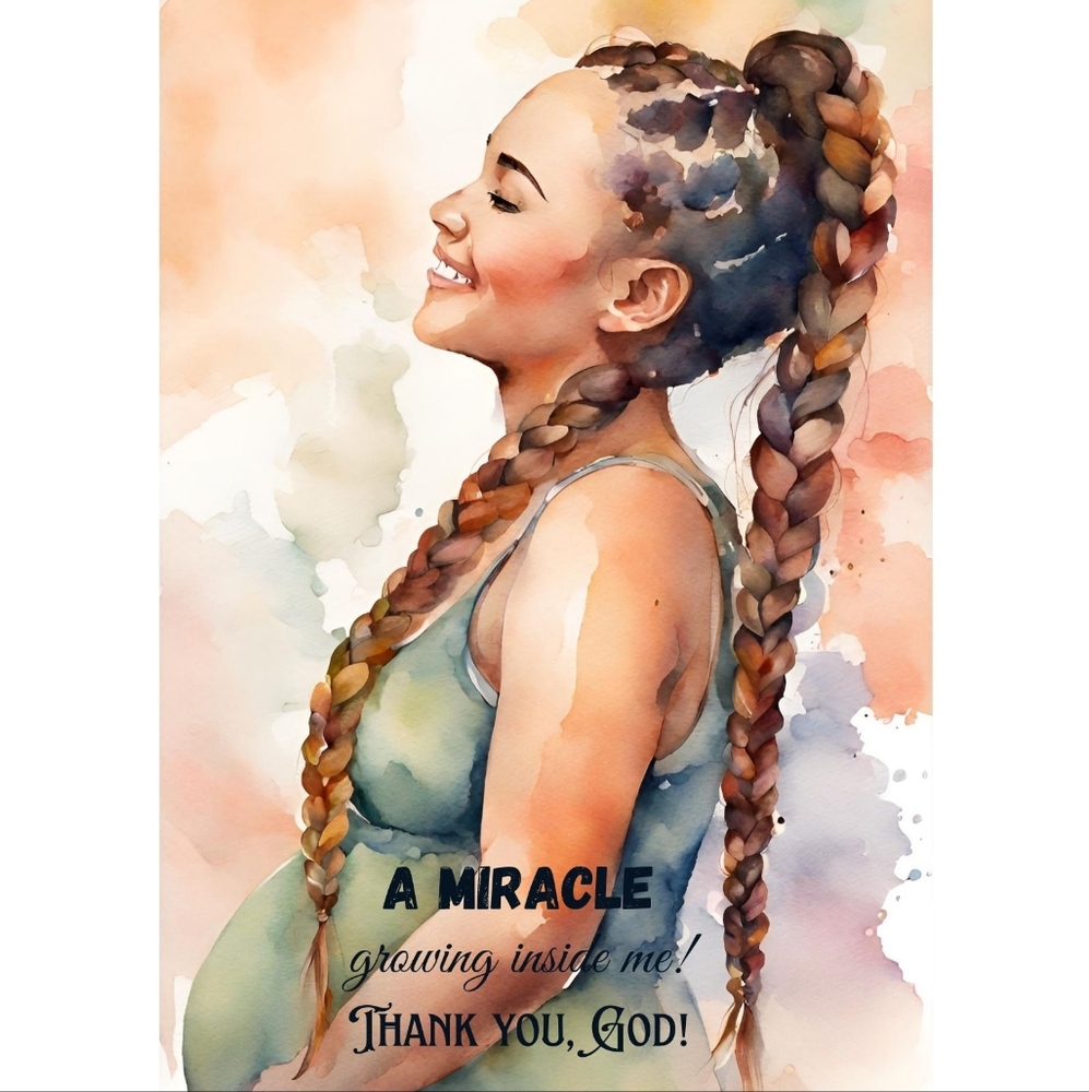 Pregnancy Greeting Card with Inspirational Messages, Set Of 3 Cards For $18